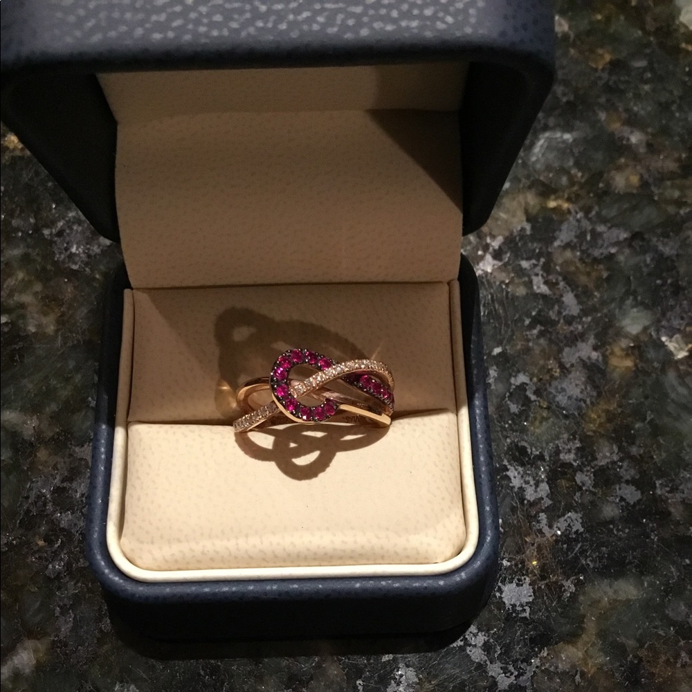 LeVian 14K Gold Ruby Vanilla Diamond Ring